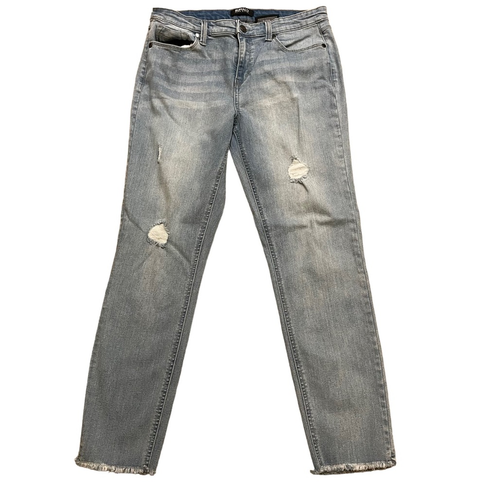 Buffalo David Bitton Jess Rip and Repair Mid Rise Skinny Jeans.  Size 8
